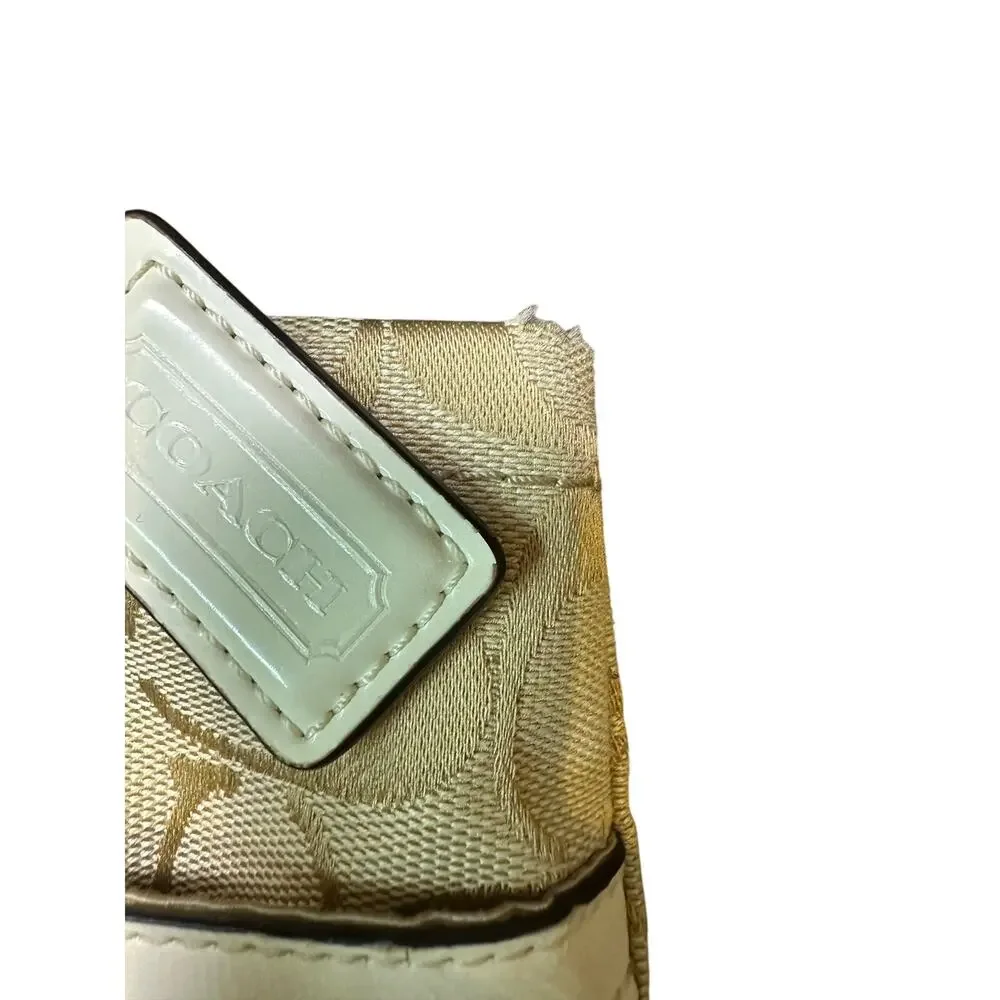 Coach Signature C Tan Tote Bag with Zipper Closure F28504
